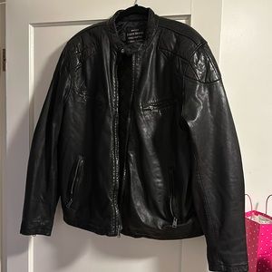 Lucky Brand Black Leather Men’s Jacket